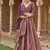 Wine color Jacquard Woven Lehenga Choli