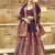 Wine Color Jacquard Woven Work Lehenga Choli