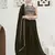 Olive Green silk blend Crush Lehenga Choli
