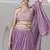 Lavender Festive Look with Silk Crush Lehenga Choli
