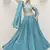 Sky blue Silk Blend Crush Lehenga Choli
