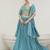 Sky blue Festive Look with Silk Crush Lehenga Choli