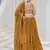 Mustard Silk Blend Crush Lehenga Choli