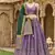 Purple Kanjiwaram Silk Jacquard Woven Lehenga Choli