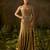 Gold embroidered jacquard gown