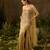 Gold embroidered jacquard gown