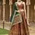 Rust Kanjiwaram Silk Jacquard Woven Lehenga Choli