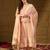 Women nude chanderi self design straight kurta trouser with dupatta
