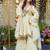 Cream Embroidered sharara Set