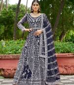 NET SEMI STITCHED SEQUENCE WORK EMBROIDERY WORK LEHENGA CHOLI 