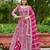 Pink net anarkali gown salwar suit semi stitched