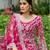 Pink net anarkali gown salwar suit semi stitched