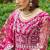 Pink net anarkali gown salwar suit semi stitched