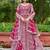 Pink net anarkali gown salwar suit semi stitched