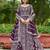 Purple net anarkali gown salwar suit semi stitched