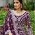 Purple net anarkali gown salwar suit semi stitched