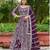 Purple net anarkali gown salwar suit semi stitched