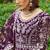 Purple net anarkali gown salwar suit semi stitched