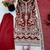 Maroon embroidered Straight Suit Set