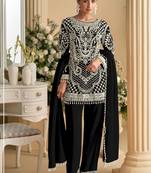 black georgette salwar suit for women wedding wear-Full Stitched free size