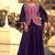 elegant purple crop top suit set for women wedding wear