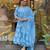 	Floral Printed Rayon Kurta Set With Dupatta
