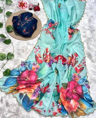 tabby silk soft sky blue saree for women party wear 1