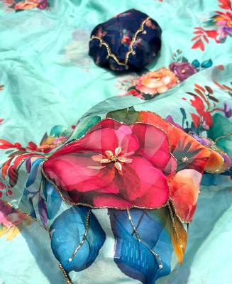 tabby silk soft sky blue saree for women party wear 5