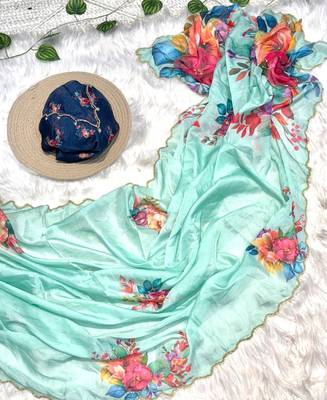 tabby silk soft sky blue saree for women party wear 6