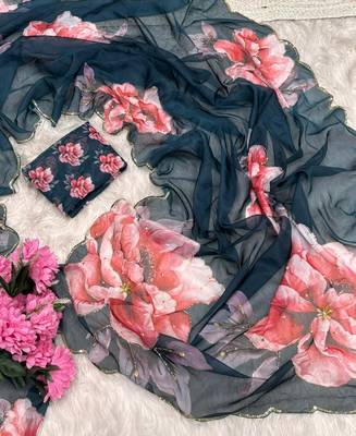 beautiful blue tabby silk saree for women summer wear 1