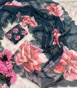 beautiful blue tabby silk saree for women summer wear