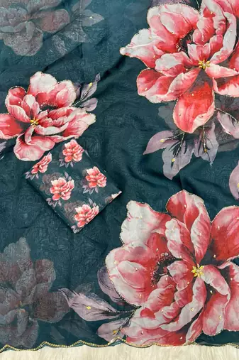 beautiful blue tabby silk saree for women summer wear