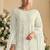 White embroidered beads & sequence work heavy georgette festive salwar kameez