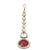 Red stone kundan necklace set with mirror-cut detailing, elegant bridal jewellery with matching earrings