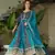 Rama Faux Georgette sequins Zari embroidered Kurti with dupatta