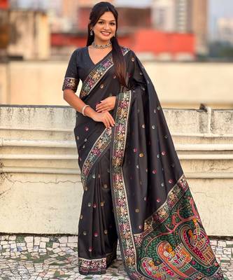 Baluchari silk zari woven saree 1