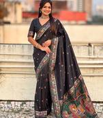 Baluchari silk zari woven saree