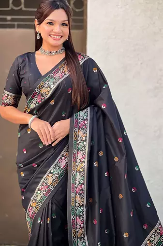 Baluchari silk zari woven saree