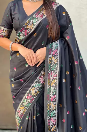 Baluchari silk zari woven saree