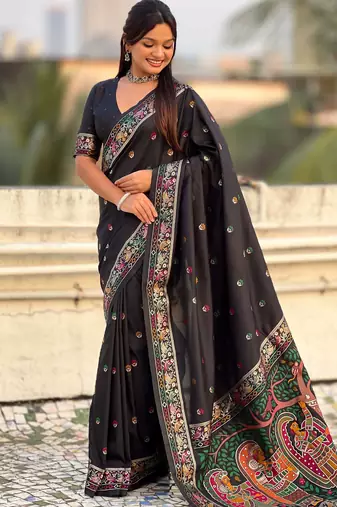 Baluchari silk zari woven saree