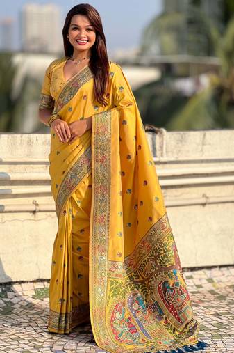 Baluchari silk zari woven saree