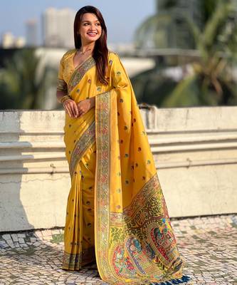 Baluchari silk zari woven saree 5