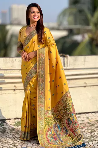 Baluchari silk zari woven saree