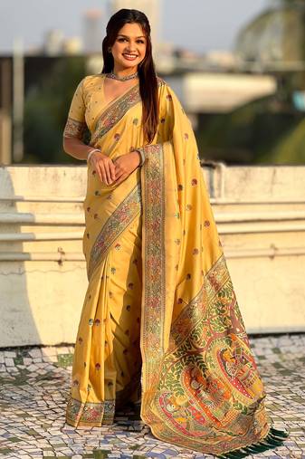 Baluchari silk zari woven saree