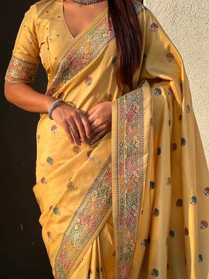 Baluchari silk zari woven saree 3
