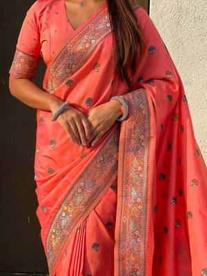 Baluchari silk zari woven saree 3