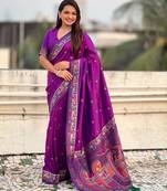 Baluchari silk zari woven saree