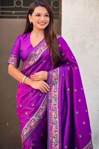 Baluchari silk zari woven saree