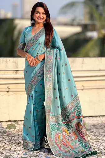 Baluchari silk zari woven saree