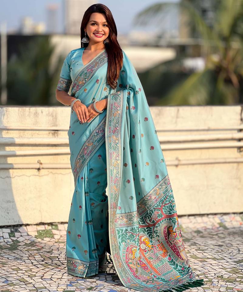 Baluchari silk zari woven saree
